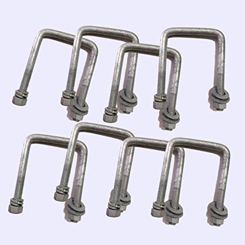 MEILIANJIA (8) Boat Trailer U-Bolt Galvanized Square 1/2" Dia x 3 1/16" x4 5/16"