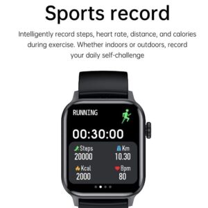 Smart Watch for Women Men, Waterproof Smartwatch Fitness Tracker for Android iOS Phones, 1.81” HD Smartwatch with Heart Rate Monitor, Step Counter, Receive Make Calls