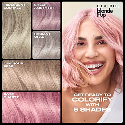 Clairol Blonde It Up Crystal Glow Toners Demi-Permanent Hair Dye, Luminous Pearl Hair Color, Pack of 1