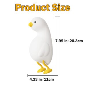 NICE POINT Night Light for Kids, Cute Squishy Lying Flat Duck Light, Kawaii Animals Silicone Lamp Up for Boys and Girls, LED Nightlight for Toddler Bedroom and Kid Room Decor.