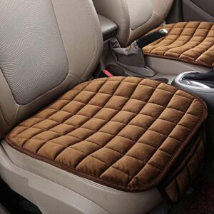 FIVAMI Car Seat Cushion with Storage Hanging Bag,Car Seat Protectors with Comfort Memory Foam Non Slip Bottom,Car Seat Cover for Cars, SUV & Truck,Auto Seat Cover Mat for Baby Child Car Seats (Beige)