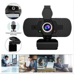 ZAUNCO Webcam HD 1080P Webcam with Microphone, Live Teaching USB Lens Dust Cover, Prevent Peeping 1080P HD Camera Drive Free Gaming Webcam