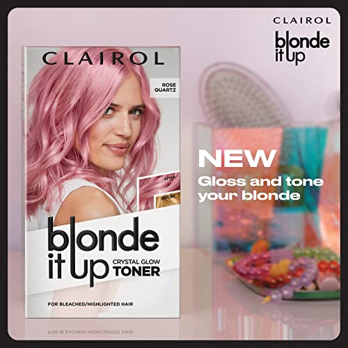 Clairol Blonde It Up Crystal Glow Toners Demi-Permanent Hair Dye, Luminous Pearl Hair Color, Pack of 1