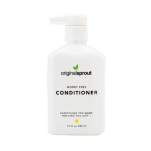 original sprout worry free conditioner for all hair types, vegan conditioner and detangler, 10 oz. bottle