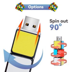 LEIZHAN Cute USB Flash Drive Computer Memory Stick USB Pendrive for Teachers, Students, Family and Friends (64GB, Magic Cube)