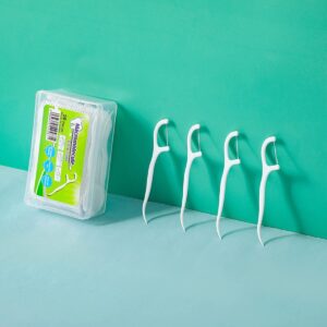 Dental Floss Picks High Toughness Professional Toothpicks Sticks 12-Pack(600pcs) with Portable Case and Dental Picks Perfect for Family,Hotel,Travel