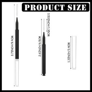 150 Pieces Micro Eyebrow Brush with Cap Brow Lamination Brush Eyebrow Spoolie Brush Comb Eyebrow Lash Lift Tools Lash Filler Eyelashes Extensions Eyebrows(Black and White)