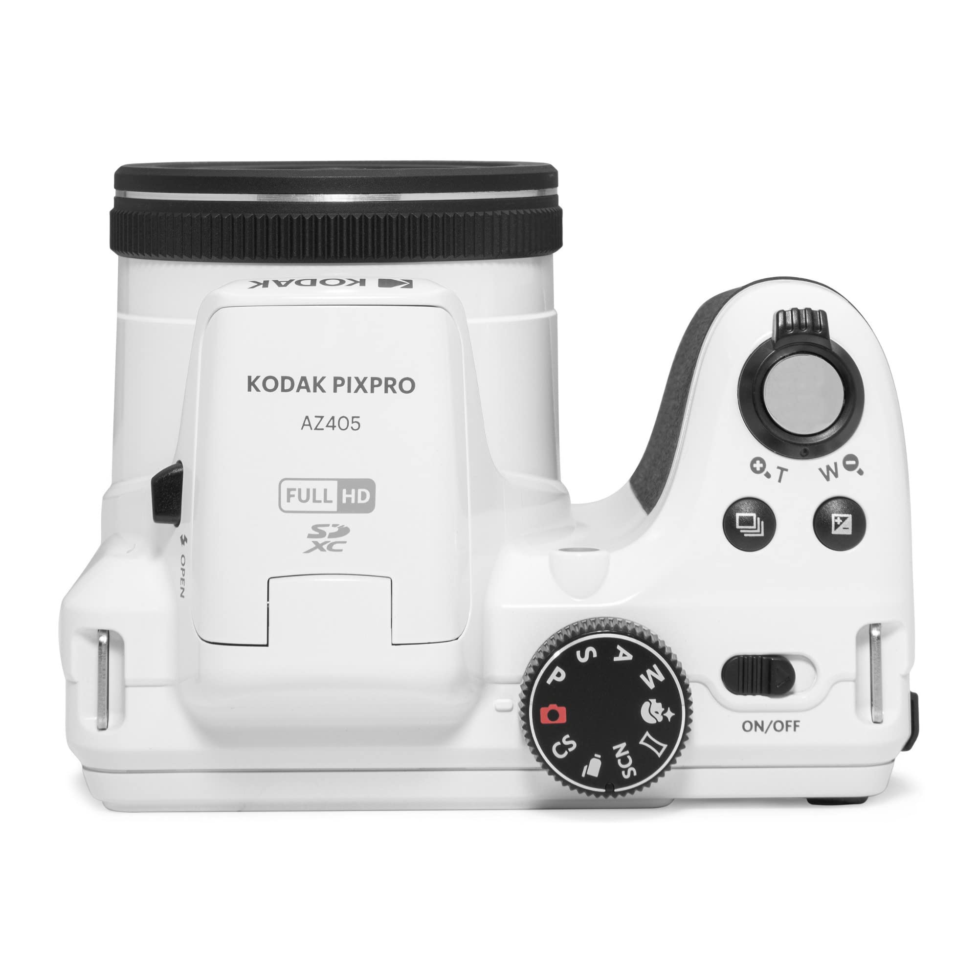 Kodak PIXPRO AZ405 16MP Astro Zoom Digital Camera with 40x Optical Zoom (White) Bundle with Kodak 32GB SD Card and 4AA Batteries (3 Items)