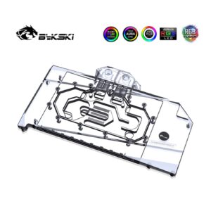 Bykski GPU Waterblock - for MSI RTX 4090 Suprim X & Gaming X Trio, PC GPU Water Liquid Cooling Block Cooler with Metal Backplate (5V 3-Pin A-RGB LED)