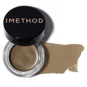 imethod eyebrow pomade for eye brow stamp stencil kit, eyebrow pomade refill, light brown