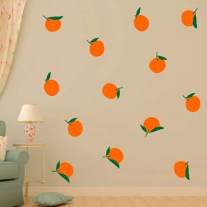 Orange Wall Decals Orange Wall Stickers Vinyl Wall Decals for Bedroom Living Room Nursery Wall Decor Wall Art Y55 (Orange)