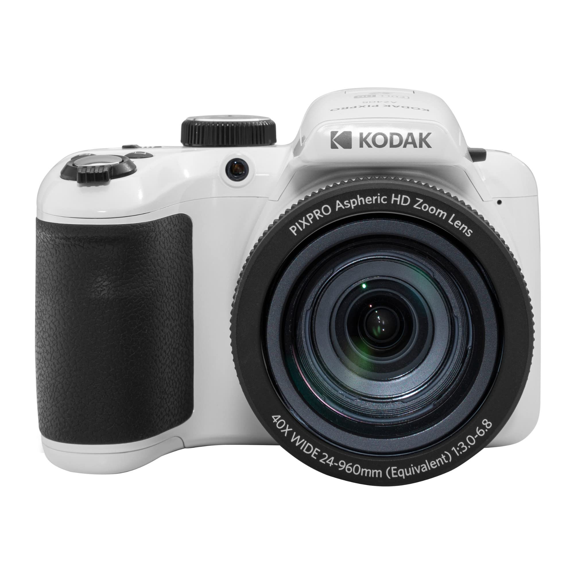 Kodak PIXPRO AZ405 16MP Astro Zoom Digital Camera with 40x Optical Zoom (White) Bundle with Kodak 32GB SD Card and 4AA Batteries (3 Items)