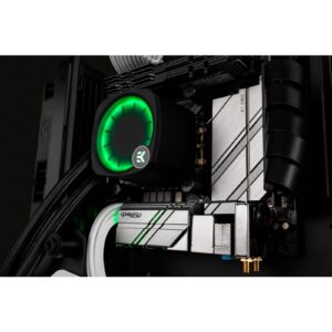 EK Nucleus AIO All-in-One Liquid CPU Cooler with EK FPT Fans, Water Cooling Computer Parts, 120mm Fan, Compatible with Latest Intel & AMD CPUs (240mm, Nucleus - CR240)