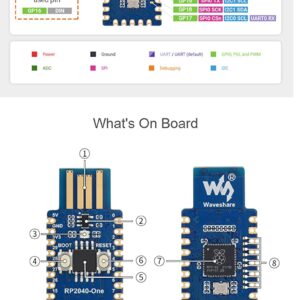 RP2040-One, a Pico-Like 4MB Flash MCU Board Based On Raspberry Pi RP2040, Suitable for SMD Applications