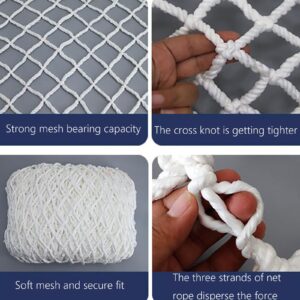 DRISSA Child Safety Net White Rope Net Construction Safety Net 6mm Thick 10cm Mesh. Various (Size:2x4m)