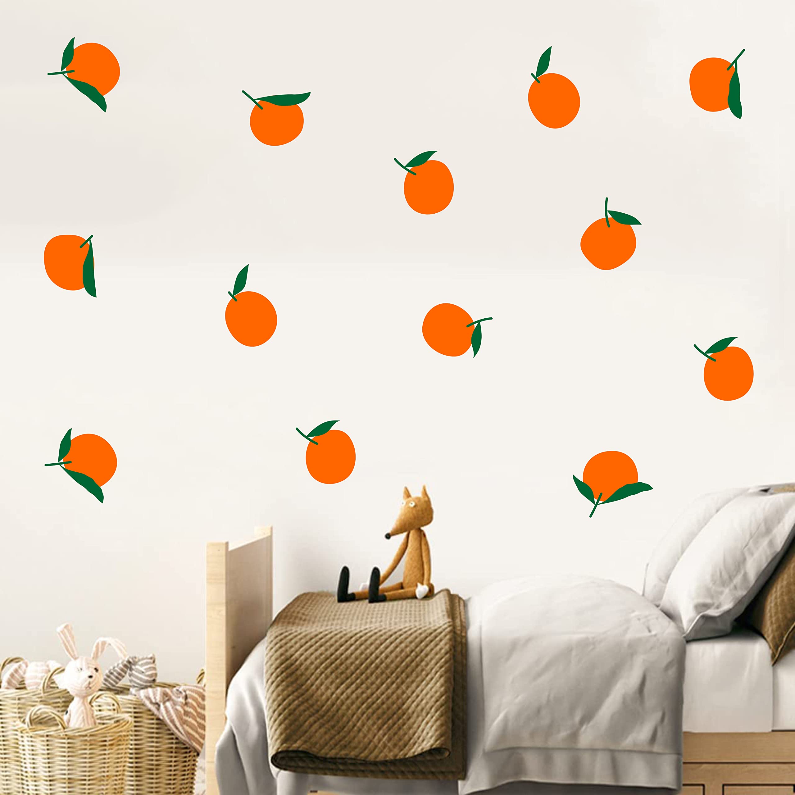 Orange Wall Decals Orange Wall Stickers Vinyl Wall Decals for Bedroom Living Room Nursery Wall Decor Wall Art Y55 (Orange)