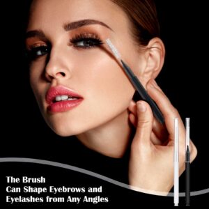 150 Pieces Micro Eyebrow Brush with Cap Brow Lamination Brush Eyebrow Spoolie Brush Comb Eyebrow Lash Lift Tools Lash Filler Eyelashes Extensions Eyebrows(Black and White)