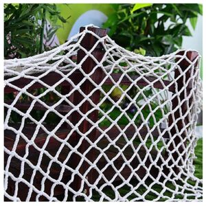 DRISSA Child Safety Net White Rope Net Construction Safety Net 6mm Thick 10cm Mesh. Various (Size:2x4m)