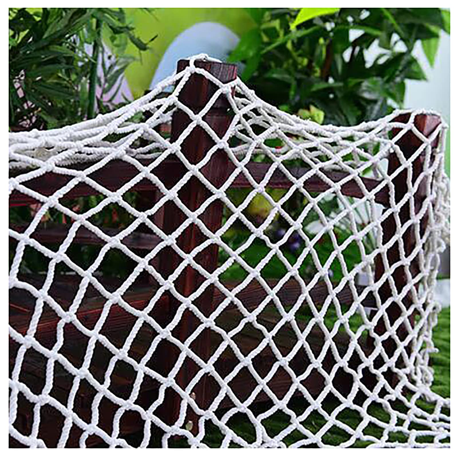 DRISSA Child Safety Net White Rope Net Construction Safety Net 6mm Thick 10cm Mesh. Various (Size:2x4m)