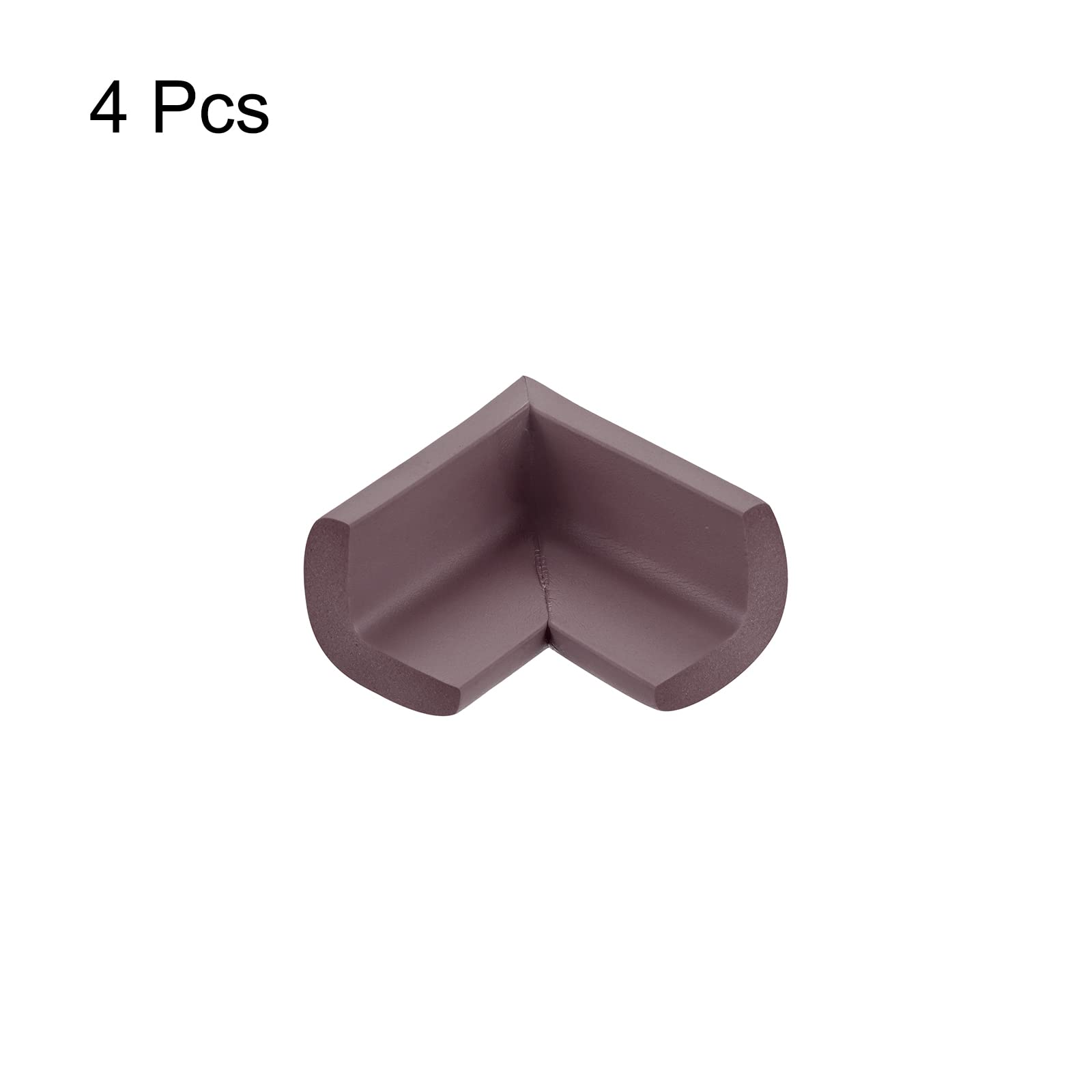 uxcell Corner Guards Edge Protectors, 4Pack Foam Safety Bumper Thicken, 55mm/2.16"(L) for Furniture Corner Table Edge Guard, Brown