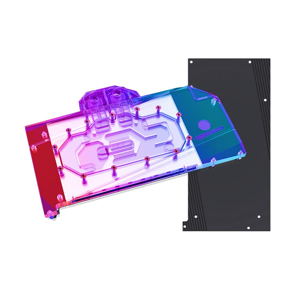 Copper GPU Water Cooling Block GPU Waterblock Graphics Card Water Cooling Block for MSI GeForce RTX 4090 Suprim Gaming (5V ARGB RBW Aura Effect LED Lights GPU Block with Backplate)