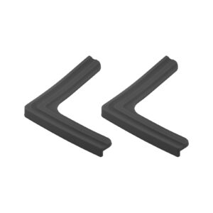 uxcell window corner guards edge protectors, 2pack standard lace style safety bumper, 70mmx15mm for window corners, desks, cabinets, black