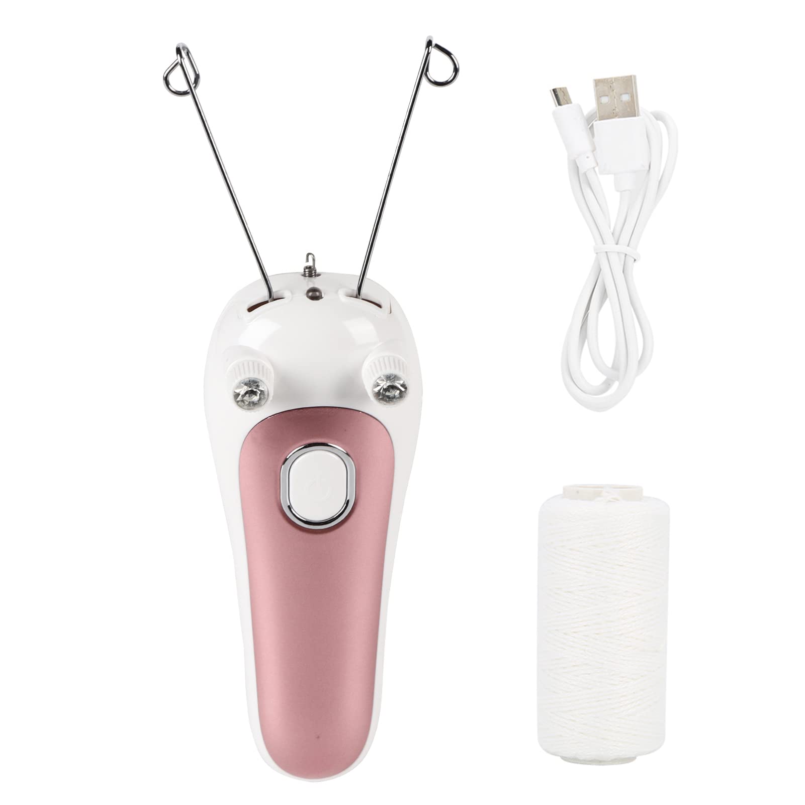 Watris Veiyi Electric Facial Threading Hair Removal for Women, Threading Hair Removal Epilator for Women, Threading Face Epilator for Fine Hairs on Face, Chin, Upper Lip, Arms, Legs(Pink)