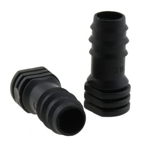 E-outstanding 12Pcs Irrigation Fittings End Plugs POM Plastic End Plugs for 1/2inch Drip Tubing Compatible Drip Sprinkler Systems, Black 16mm