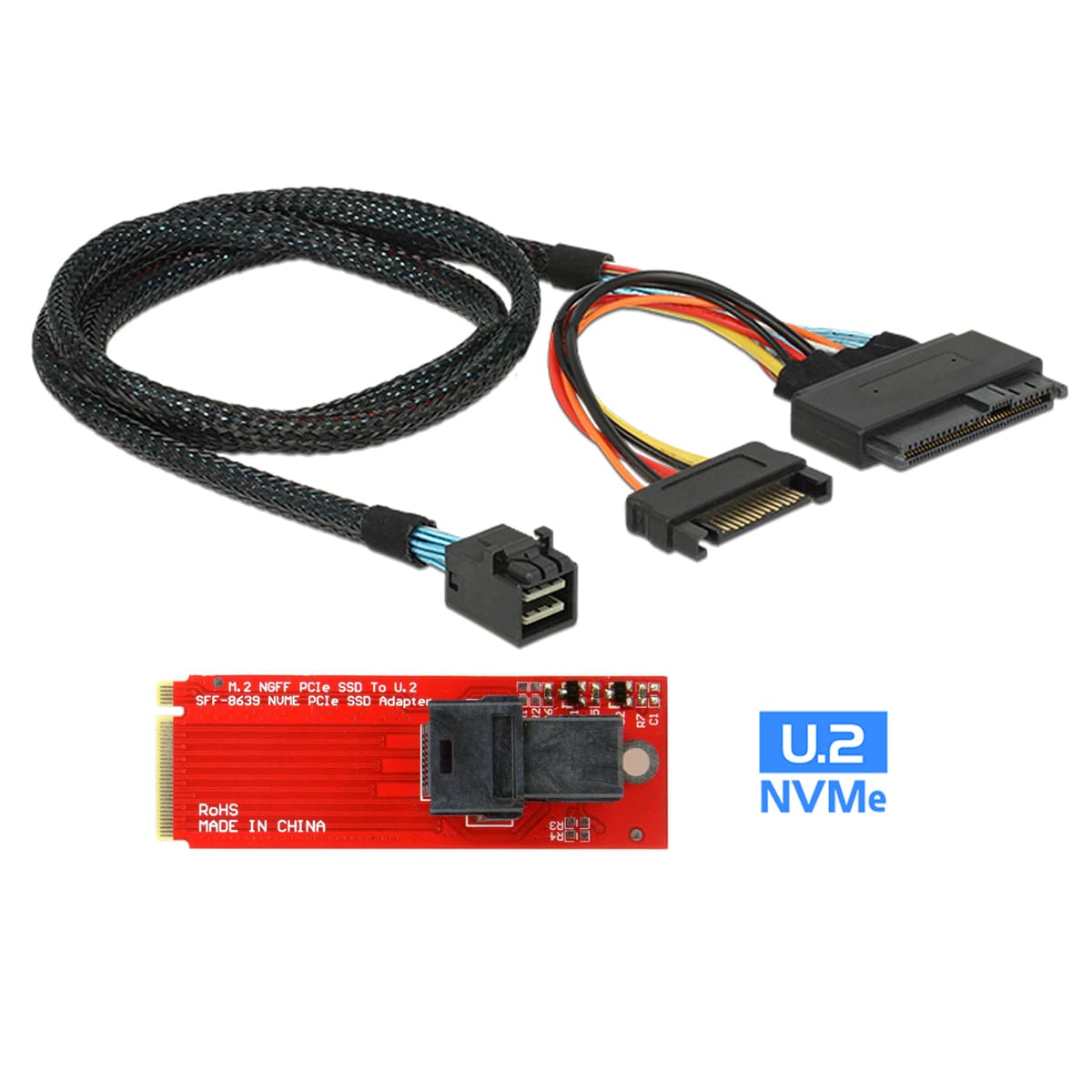 CY M.2 to U.2 U2 Kit SFF-8639 NVME PCIe SSD Adapter & Cable for Mainboard Intel SSD 750 p3600 p3700 M.2 SFF-8643