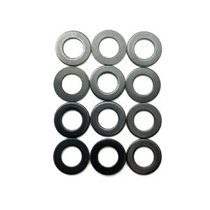 12 pcs m5 titanium flat washers for screws bolts(black-12 pcs)