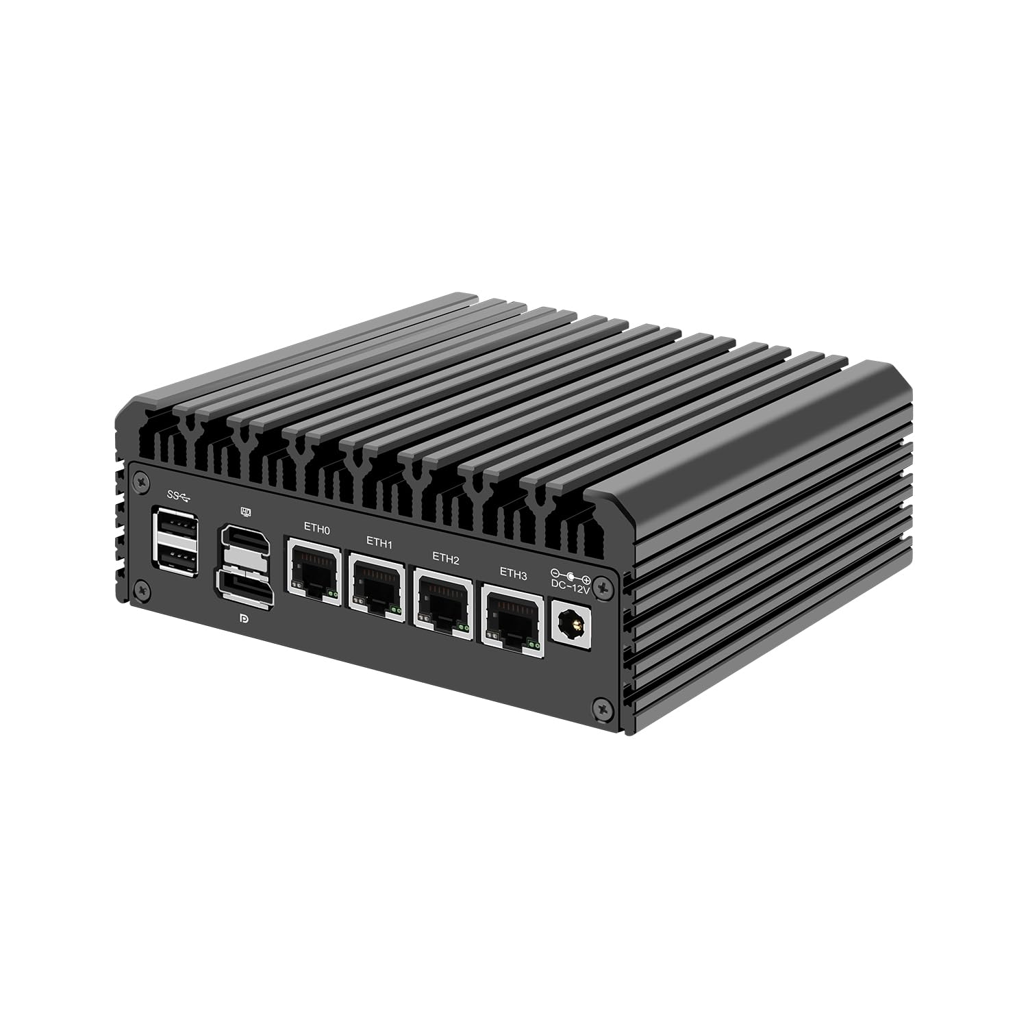 HUNSN Micro Firewall Appliance, Mini PC, OPNsense, VPN, Router PC, Intel N5105, RJ03a, AES-NI, 4 x Intel 2.5GbE I226-V LAN, Type-C, TF, M.2 WiFi 6 Slot, 8G RAM, 256G SSD