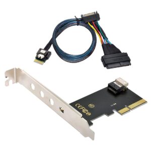 chenyang cy pci-e express 3.0 4x to sff-8639 u.2 u2 kit to sff-8654 slimline sas nvme pcie ssd adapter for mainboard.