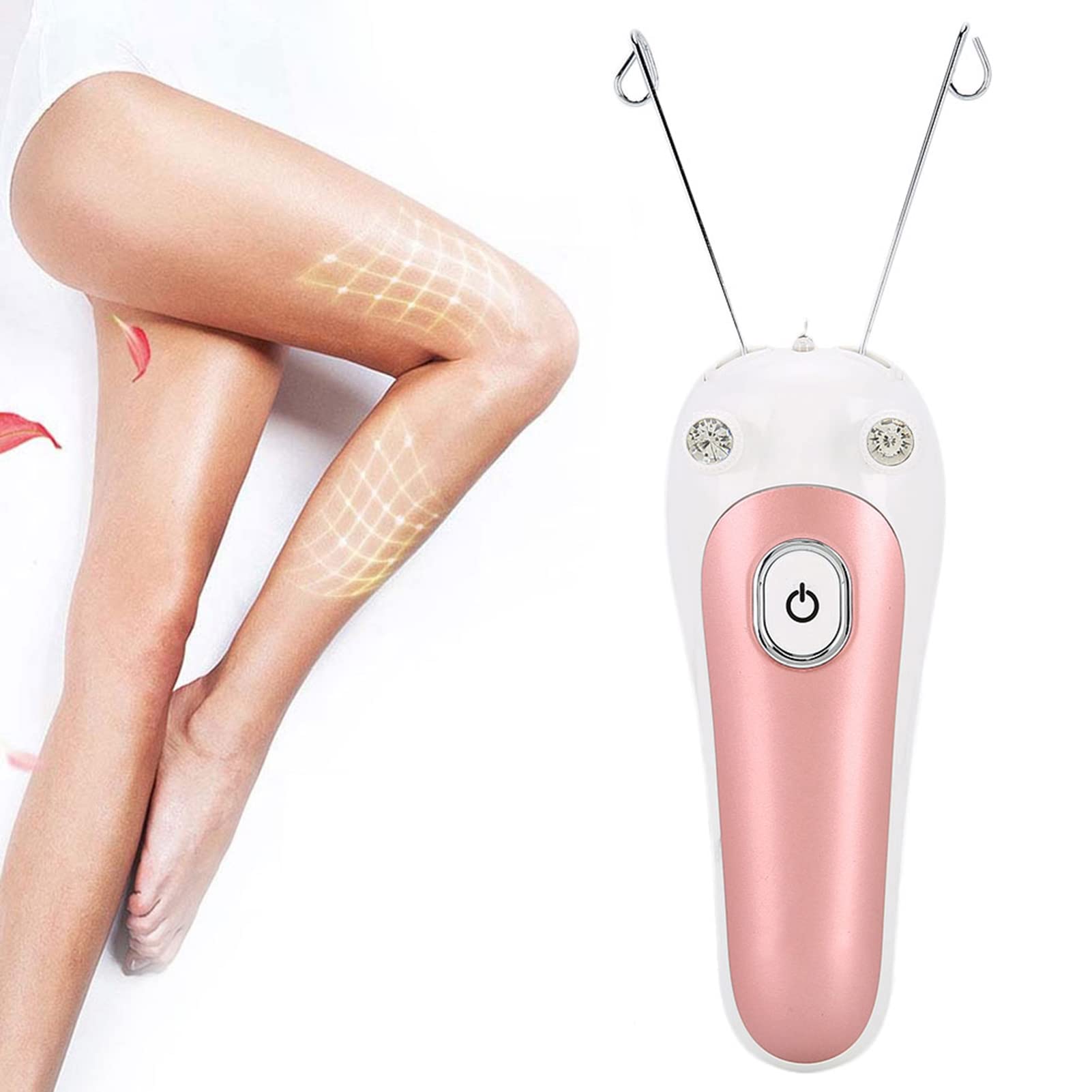 Watris Veiyi Electric Facial Threading Hair Removal for Women, Threading Hair Removal Epilator for Women, Threading Face Epilator for Fine Hairs on Face, Chin, Upper Lip, Arms, Legs(Pink)