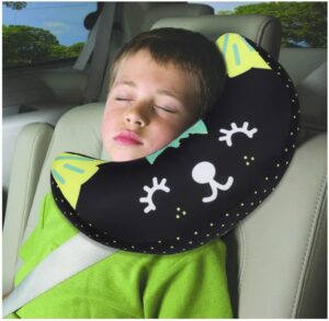 kids seat belt pillow soft car seat neck support cushion pad safety belt sleep pillow car seat strap cover headrest travel pillow shoulder pad for car airplane seat pushchair