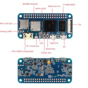 youyeetoo Banana pi M2 Zero Open Source Singal Board Computer, 512MB SDRAM Mini HDMI onboard WiFi (AP6212) & BT, Support Raspbian Android Armbian RetroPie Ubuntu (Metal Case Bundle)