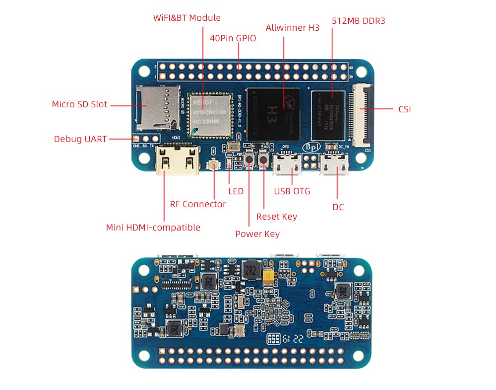 youyeetoo Banana pi M2 Zero Open Source Singal Board Computer, 512MB SDRAM Mini HDMI onboard WiFi (AP6212) & BT, Support Raspbian Android Armbian RetroPie Ubuntu (Metal Case Bundle)