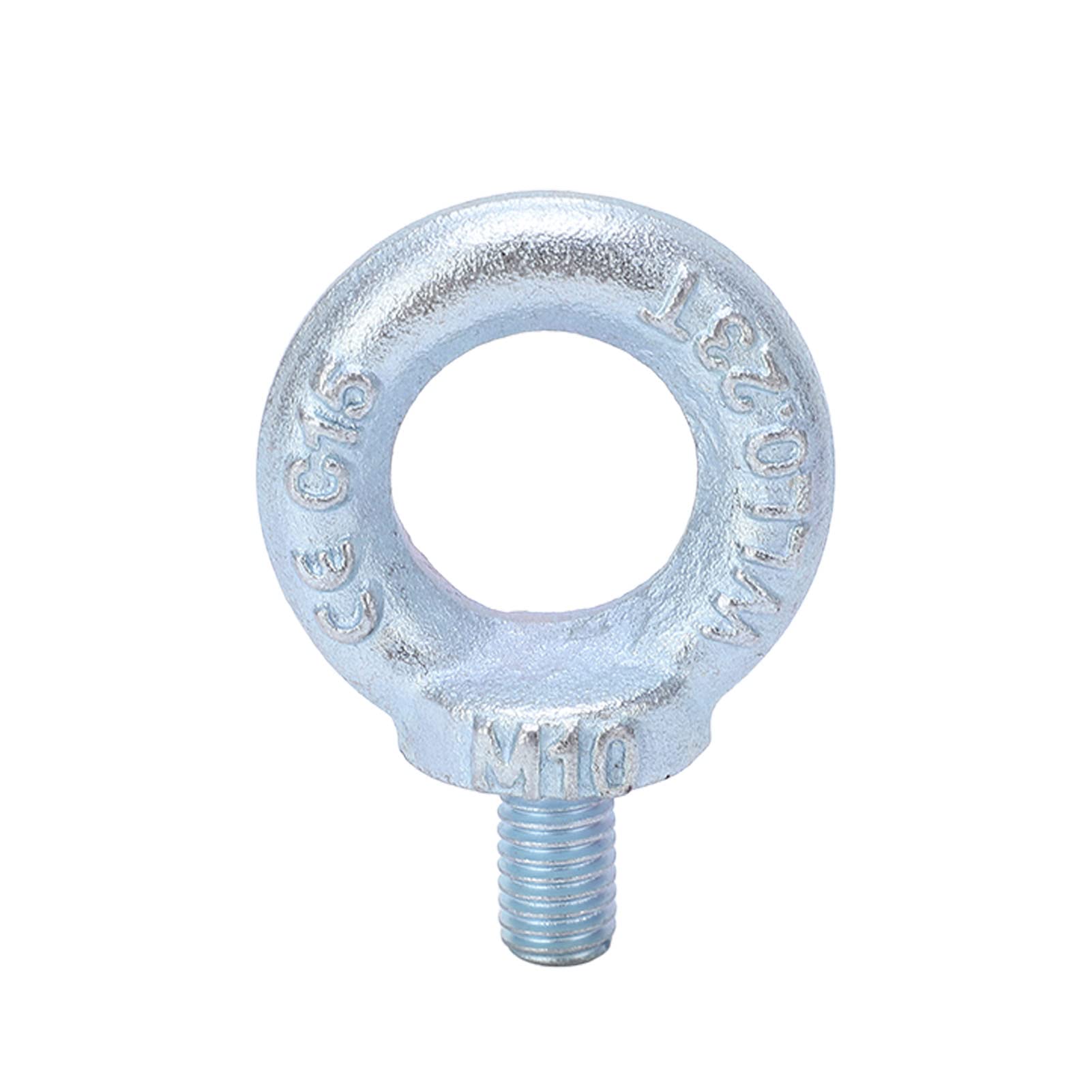 Lifting Shoulder Eye Bolt, Clear Thread Q235 Steel 5PCS Eye Bolt Anti Uniform Force for Auto for Construction(M10)