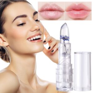 Flower Lip Balm for Dry Cracked Lips Long Lasting Hydrate Moisturize Clear Lip Gloss for Women Teen Girls