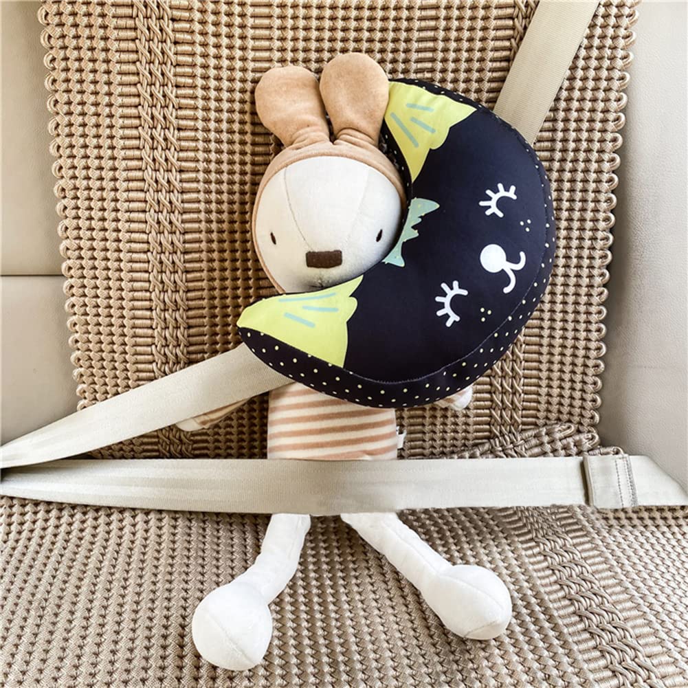 Kids Seat Belt Pillow Soft Car Seat Neck Support Cushion Pad Safety Belt Sleep Pillow Car Seat Strap Cover Headrest Travel Pillow Shoulder Pad for Car Airplane Seat Pushchair