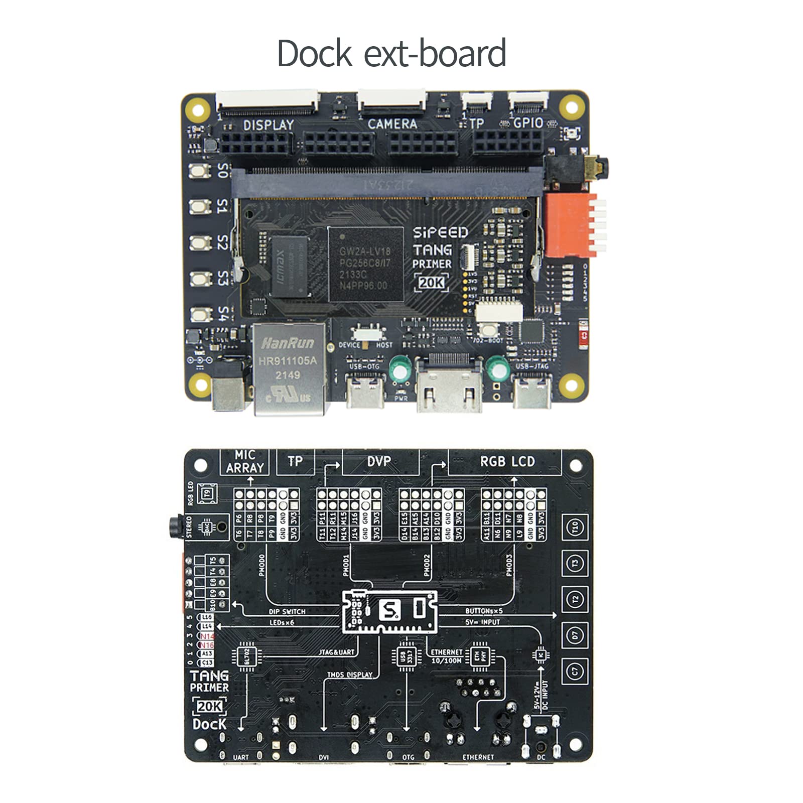 youyeetoo Sipeed Tang Primer 20K FPGA Core Board MCU, with Expansion Board, for Learning Development and Soft Core Testing (Lite ext-Board Bundle)