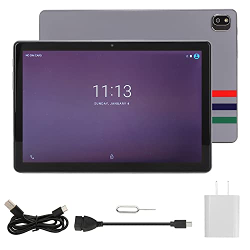 Cosiki 4G LTE Tablet, Dual Card Slots 6000mAh Battery 10.1 Inch IPS Octacore CPU US Plug 100-240V (US Plug)