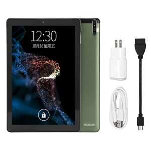 Tablet PC HD 100-240V Green 10.1 Inch Front 5MP Back 13MP for 11.0 for Reading (US Plug)