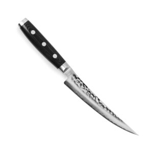 enso curved boning knife - made in japan - hd series - vg10 hammered damascus stainless steel - 6"