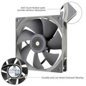 Thermalright TL-G12 120mm CPU Fan, Computer Case Fan, Quiet 4pin PWM PC Fan, 1500RPM, Cooler Fan, for Hydraulic Bearing CPU Cooling Fan