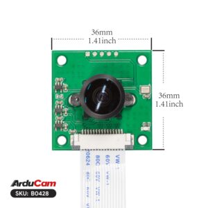 Arducam for Raspberry Pi Camera, 5MP Ultra Wide Angle Fisheye Lens, OV5647 Pi Camera Module with IR Filter and Manual Focus for Raspberry Pi 5/4B/3B /3B+