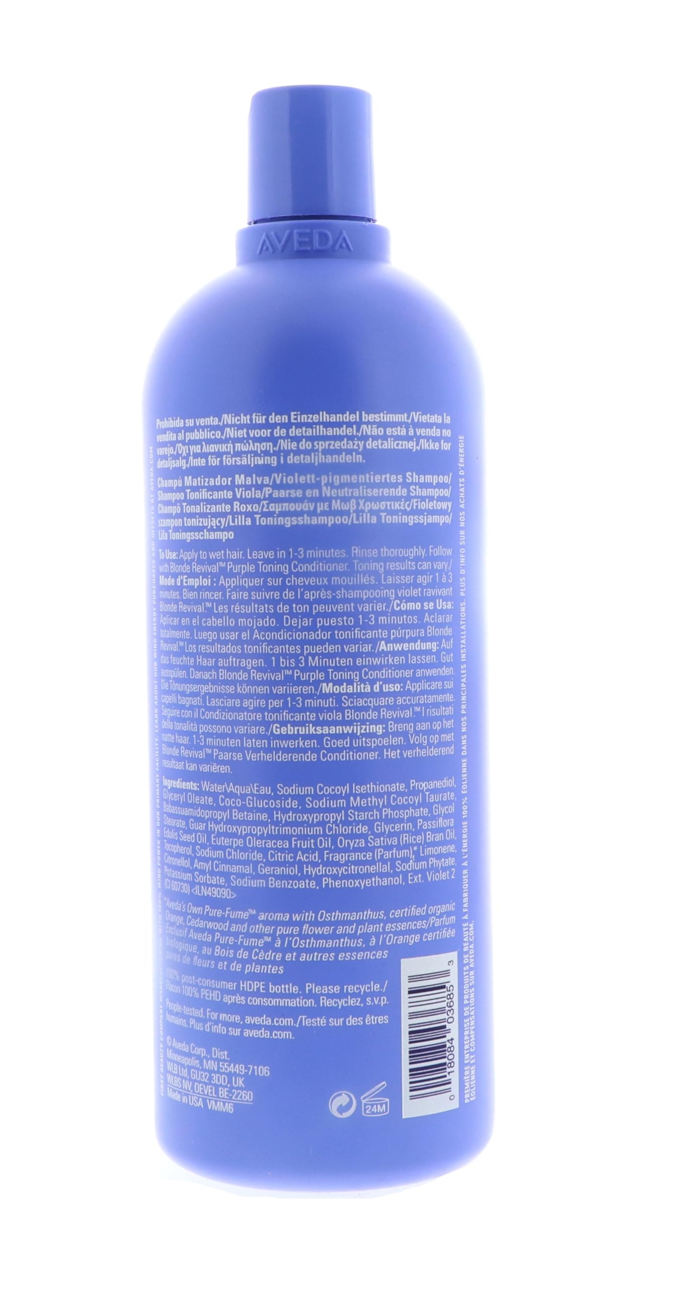 Aveda Blonde Revival Shampoo; purple toning 33.8oz / Liter