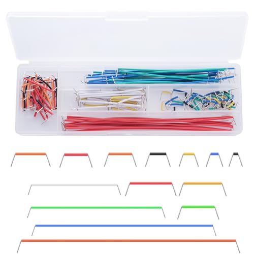 Breadboard Jumper Wires Kit 2Pcs 830 Breadboards 2PCS 400 Breadboards +130pcs Flexible Breadboard Jumper Wires +280pcs Jumper Wires+1pcs Tweezer for Arduino Raspberry Pi