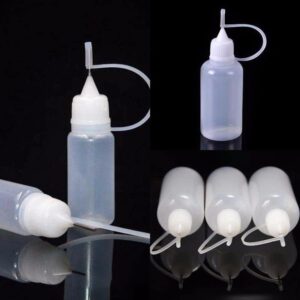 Plastic Squeeze Bottles, Refillable Dropper Bottles with Needle Tip Caps Portable Oil Bottles, Durable Liquid Applicator Bottles(30ml)