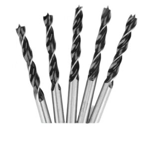 CLAHJQX 5pcs Brad Point Wood Drill Bit Three Point Woodworking Drill 6/7/8/9/10mm Wood Drill Bit Set