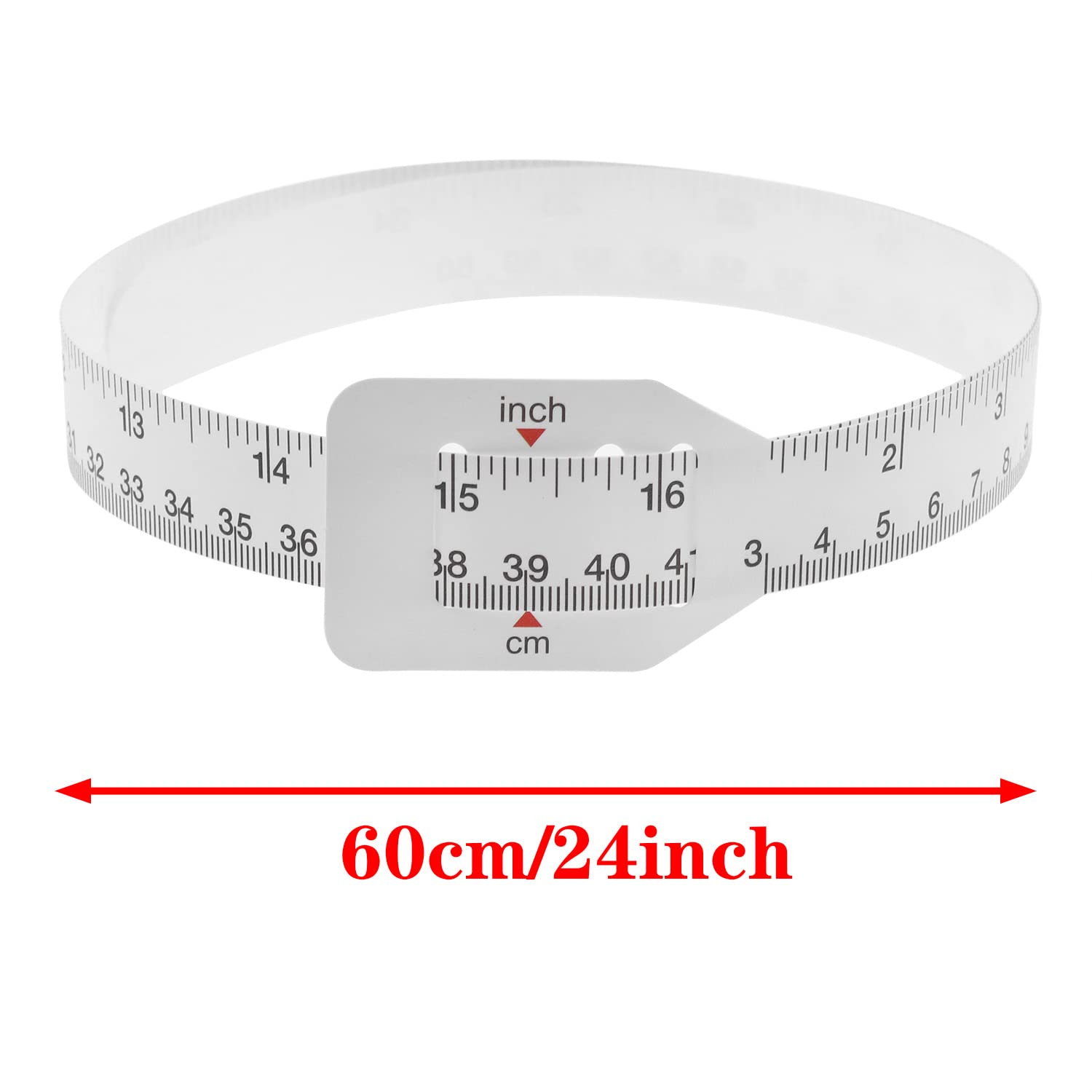 AYLIFU Plastic Baby Head Circumference Tape, White Baby Head Circumference Measuring Ruler, arm Circumference PP Baby, Child Head Circumference Ruler 60cm 24 inches Long (2 PCS)